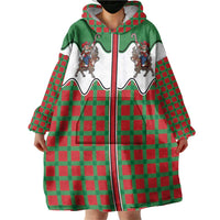 Western Yoke Wearable Blanket Hoodie Mrs Claus Cowgirl Style - Wonder Print Shop