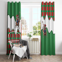 Western Yoke Window Curtain Mrs Claus Cowgirl Style - Wonder Print Shop