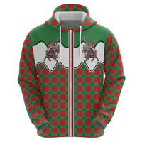 Western Yoke Zip Hoodie Mrs Claus Cowgirl Style - Wonder Print Shop