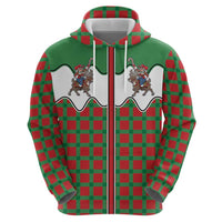 Western Yoke Zip Hoodie Mrs Claus Cowgirl Style - Wonder Print Shop