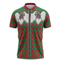 Western Yoke Zipper Polo Shirt Mrs Claus Cowgirl Style - Wonder Print Shop