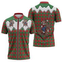 Western Yoke Zipper Polo Shirt Mrs Claus Cowgirl Style - Wonder Print Shop