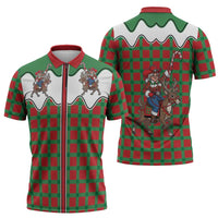 Western Yoke Zipper Polo Shirt Mrs Claus Cowgirl Style - Wonder Print Shop