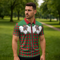 Western Yoke Zipper Polo Shirt Mrs Claus Cowgirl Style - Wonder Print Shop