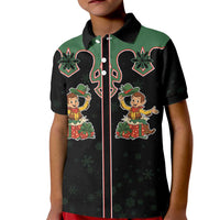 Western Yoke Kid Polo Shirt Elves Cowboy Style - Wonder Print Shop