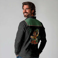 Western Yoke Long Sleeve Polo Shirt Elves Cowboy Style - Wonder Print Shop