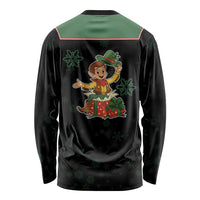 Western Yoke Long Sleeve Shirt Elves Cowboy Style - Wonder Print Shop