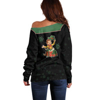Western Yoke Off Shoulder Sweater Elves Cowboy Style - Wonder Print Shop