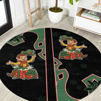 Western Yoke Round Carpet Elves Cowboy Style - Wonder Print Shop
