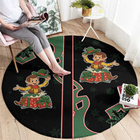 Western Yoke Round Carpet Elves Cowboy Style - Wonder Print Shop