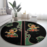 Western Yoke Round Carpet Elves Cowboy Style - Wonder Print Shop