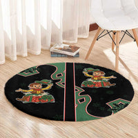Western Yoke Round Carpet Elves Cowboy Style - Wonder Print Shop