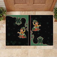 Western Yoke Rubber Doormat Elves Cowboy Style - Wonder Print Shop