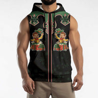 Western Yoke Sleeveless Hoodie Elves Cowboy Style - Wonder Print Shop
