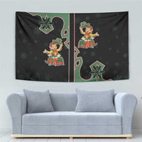Western Yoke Tapestry Elves Cowboy Style - Wonder Print Shop