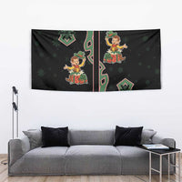 Western Yoke Tapestry Elves Cowboy Style - Wonder Print Shop