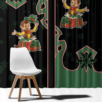 Western Yoke Window Curtain Elves Cowboy Style - Wonder Print Shop