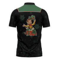 Western Yoke Zipper Polo Shirt Elves Cowboy Style - Wonder Print Shop