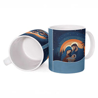 Western Yoke Ceramic Mug Holy Family Christmas Cowboy Style - Wonder Print Shop