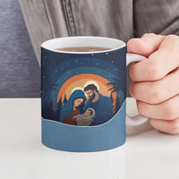 Western Yoke Ceramic Mug Holy Family Christmas Cowboy Style - Wonder Print Shop