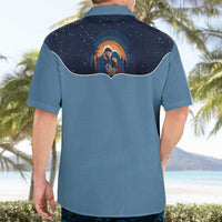 Western Yoke Hawaiian Shirt Holy Family Christmas Cowboy Style - Wonder Print Shop