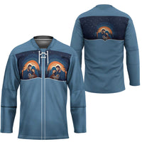 Western Yoke Hockey Jersey Holy Family Christmas Cowboy Style - Wonder Print Shop