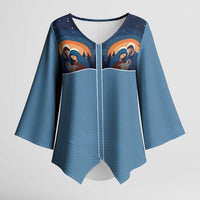 Western Yoke Kimono Sleeve Blouse Holy Family Christmas Cowboy Style - Wonder Print Shop