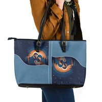 Western Yoke Leather Tote Bag Holy Family Christmas Cowboy Style - Wonder Print Shop
