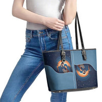 Western Yoke Leather Tote Bag Holy Family Christmas Cowboy Style - Wonder Print Shop