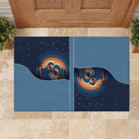 Western Yoke Rubber Doormat Holy Family Christmas Cowboy Style - Wonder Print Shop