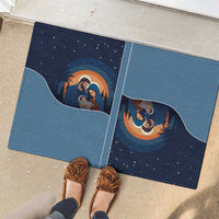 Western Yoke Rubber Doormat Holy Family Christmas Cowboy Style - Wonder Print Shop