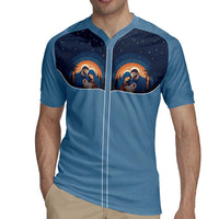 Western Yoke Rugby Jersey Holy Family Christmas Cowboy Style - Wonder Print Shop