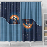 Western Yoke Shower Curtain Holy Family Christmas Cowboy Style - Wonder Print Shop