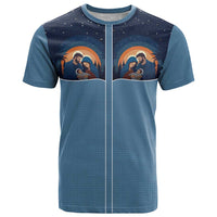 Western Yoke T Shirt Holy Family Christmas Cowboy Style - Wonder Print Shop