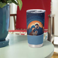 Western Yoke Tumbler Cup Holy Family Christmas Cowboy Style - Wonder Print Shop