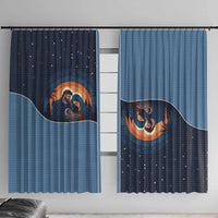 Western Yoke Window Curtain Holy Family Christmas Cowboy Style - Wonder Print Shop