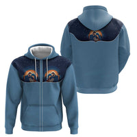 Western Yoke Zip Hoodie Holy Family Christmas Cowboy Style - Wonder Print Shop