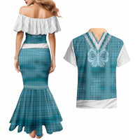 Oktoberfest Couples Matching Mermaid Dress and Hawaiian Shirt Dirndl Retro Style - Wonder Print Shop