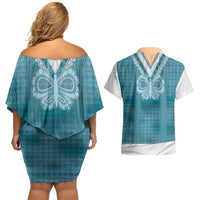 Oktoberfest Couples Matching Off Shoulder Short Dress and Hawaiian Shirt Dirndl Retro Style - Wonder Print Shop