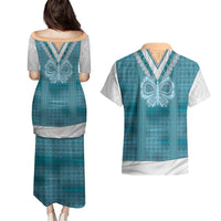 Oktoberfest Couples Matching Puletasi and Hawaiian Shirt Dirndl Retro Style - Wonder Print Shop