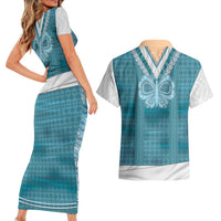 Oktoberfest Couples Matching Short Sleeve Bodycon Dress and Hawaiian Shirt Dirndl Retro Style - Wonder Print Shop