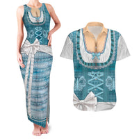 Oktoberfest Couples Matching Tank Maxi Dress and Hawaiian Shirt Dirndl Retro Style - Wonder Print Shop