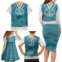 Oktoberfest Family Matching Long Sleeve Bodycon Dress and Hawaiian Shirt Dirndl Retro Style - Wonder Print Shop