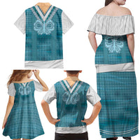 Oktoberfest Family Matching Off Shoulder Maxi Dress and Hawaiian Shirt Dirndl Retro Style - Wonder Print Shop