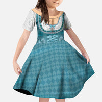 Oktoberfest Kid Short Sleeve Dress Dirndl Retro Style - Wonder Print Shop
