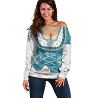 Oktoberfest Off Shoulder Sweater Dirndl Retro Style - Wonder Print Shop