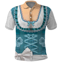 Oktoberfest Polo Shirt Dirndl Retro Style - Wonder Print Shop