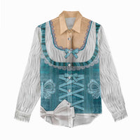 Oktoberfest Women Casual Shirt Dirndl Retro Style - Wonder Print Shop