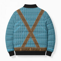 Oktoberfest Bomber Puffer Jacket Lederhosen Retro Style - Wonder Print Shop