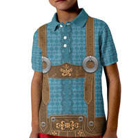 Oktoberfest Kid Polo Shirt Lederhosen Retro Style - Wonder Print Shop